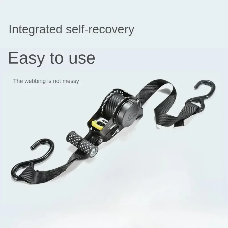 Auto Straps For Cargo Tape Retractable Belts For Motorcycles Ratchet Strap For Load Luggage Strap Ratchet Tensioner Belt For Car image 6