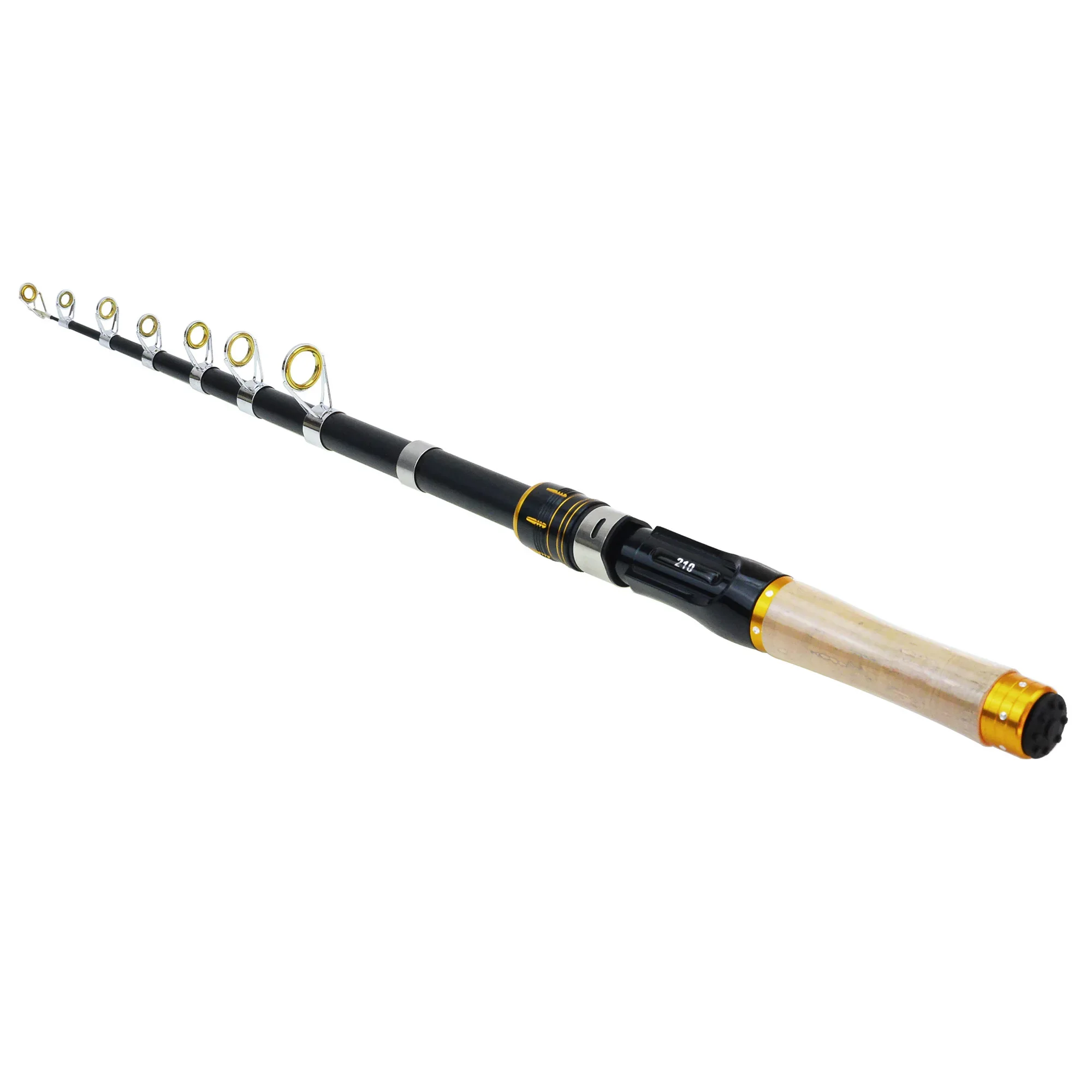 1.8M 2.1M Short Fishing Rods Lure Spinning Casting Carbon Telescopic Rod Fast Long Shot Trout Lake Fish Rod Multifunction Travel