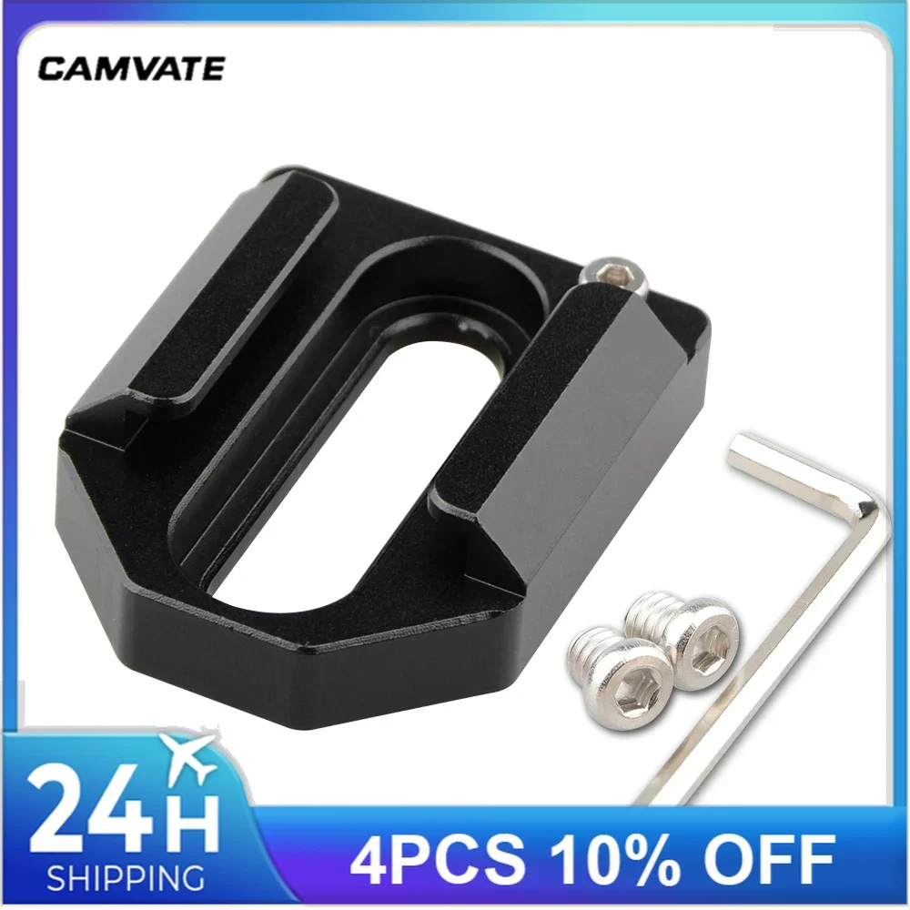 

Адаптер крепления холодного башмака CAMVATE с винтами 1/4-20 для монитора камеры, светодиодной подсветки для видеосъемки, микрофона, фотографий, аксессуаров