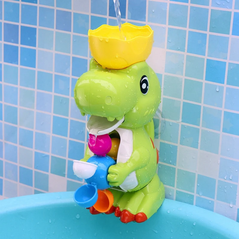 Jouets de Bain en Forme de Dinosaure, Cascade, Moulin à Vent, Livre d'Eau, pour Enfant, Amusant, Développement Sensoriel