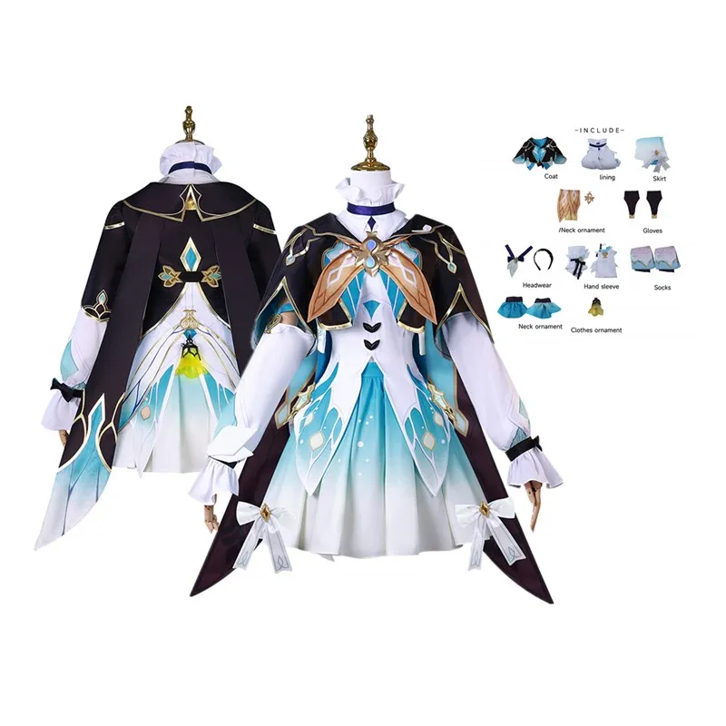 

Honkai Star Rail Firefly Cosplay Costume Adult Women Fantasy Coat Skirt Headband Outfits Halloween Carnival Party Suit