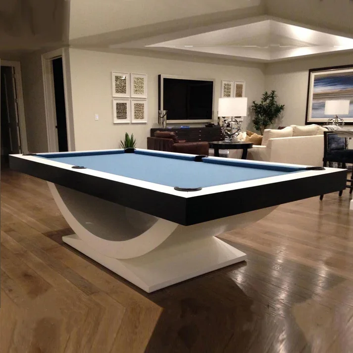 Solid Wood 8ft Billiard Table 9ft Pool Table with Slates Cushions and Leather Pockets Excluding Freight
