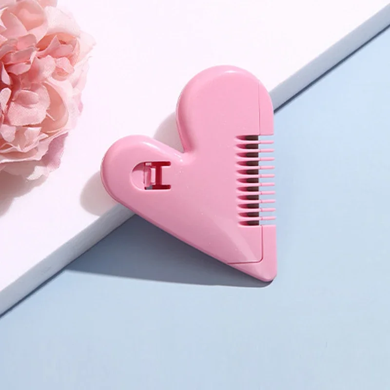 Heart Shape Hair Cutting Trimmer Barber Comb Bangs Hair Remover Home Mini Makeup Tools for Thinning Beauty Hair Cut Accessories