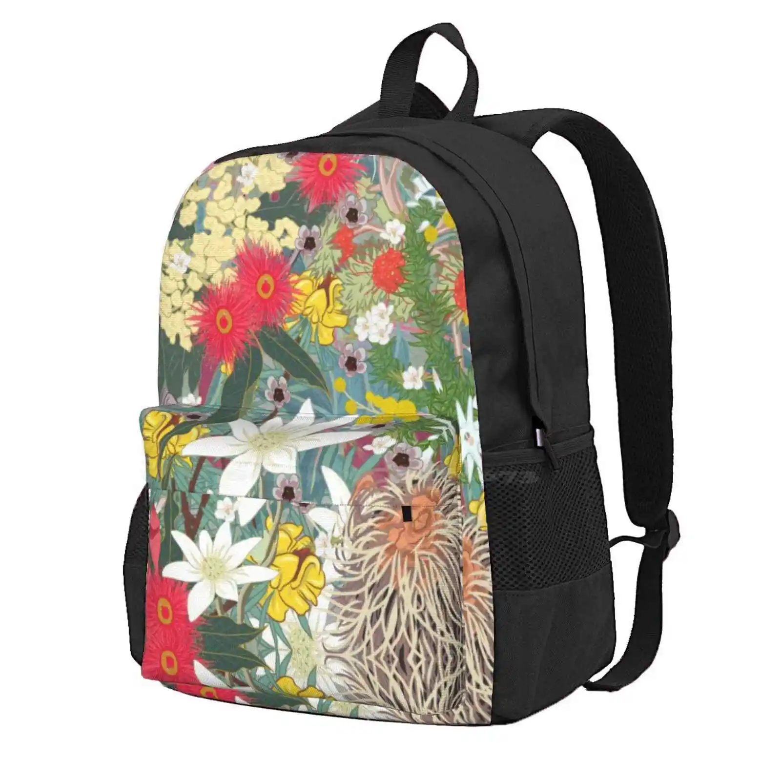 

Australian Natives Floral Design Hot Sale Schoolbag Backpack Fashion Bags Australian Australia Natives Aussie Floral Flower