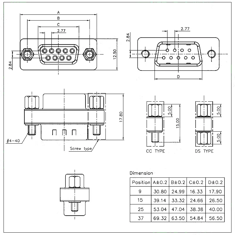 DB9/DB15 Adaptor Pengubah Gender MINI RS232 Com D-sub Ke Konektor Plug VGA Betina Jantan 9 15Pin