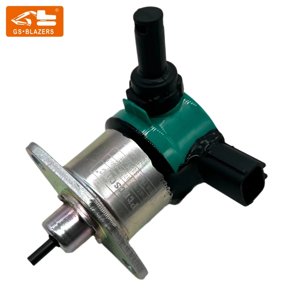 Excavator Fuel Stop Flameout Solenoid Valve 17208-60016 for KUBOTA V3600 12V Excavator Parts