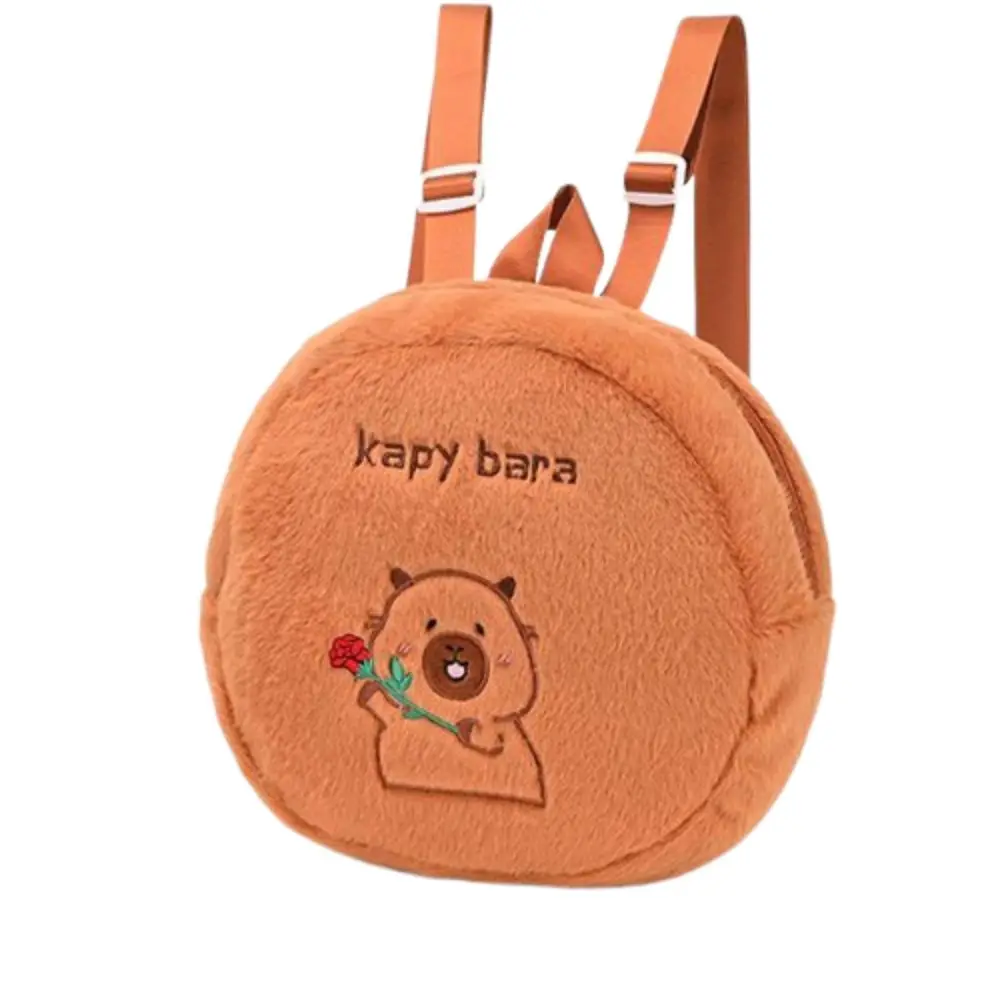 

Knapsack Capybara Plush Toy Backpack Large Capacity Storage Plush Capybara Bag Soft Portable Capibala Plush School Bag