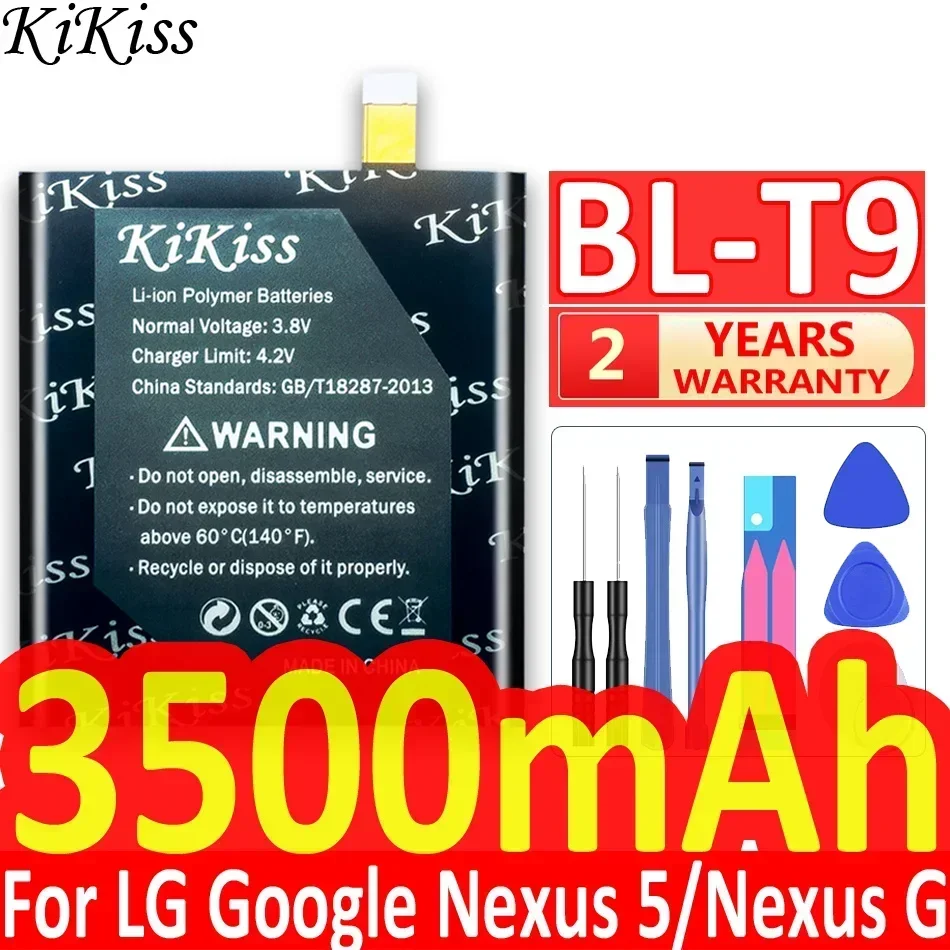 KiKiss Battery 3500mAh BL-T9 For LG Google For Nexus 5/G E980 D820 D821 Megalodon D8  BL T9