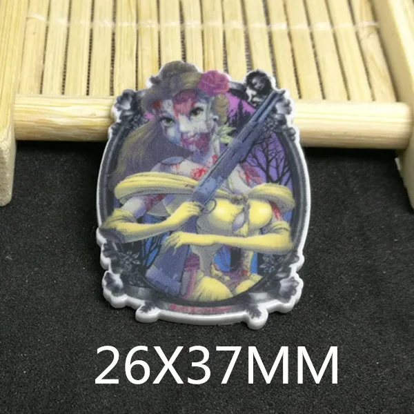 25pcs/lot meduim size movie character horror princess planar resin flat back cabochon DIY material YB1