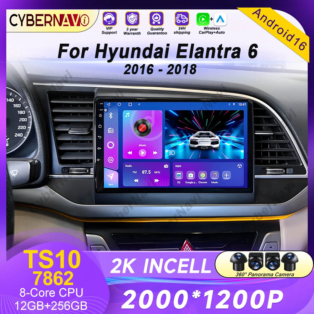 

Android Car Radio For Hyundai Elantra 6 2016 2017 2018 Multimedia Player Navigation Carplay Audio Auto Speakers No 2 Din 2 Din