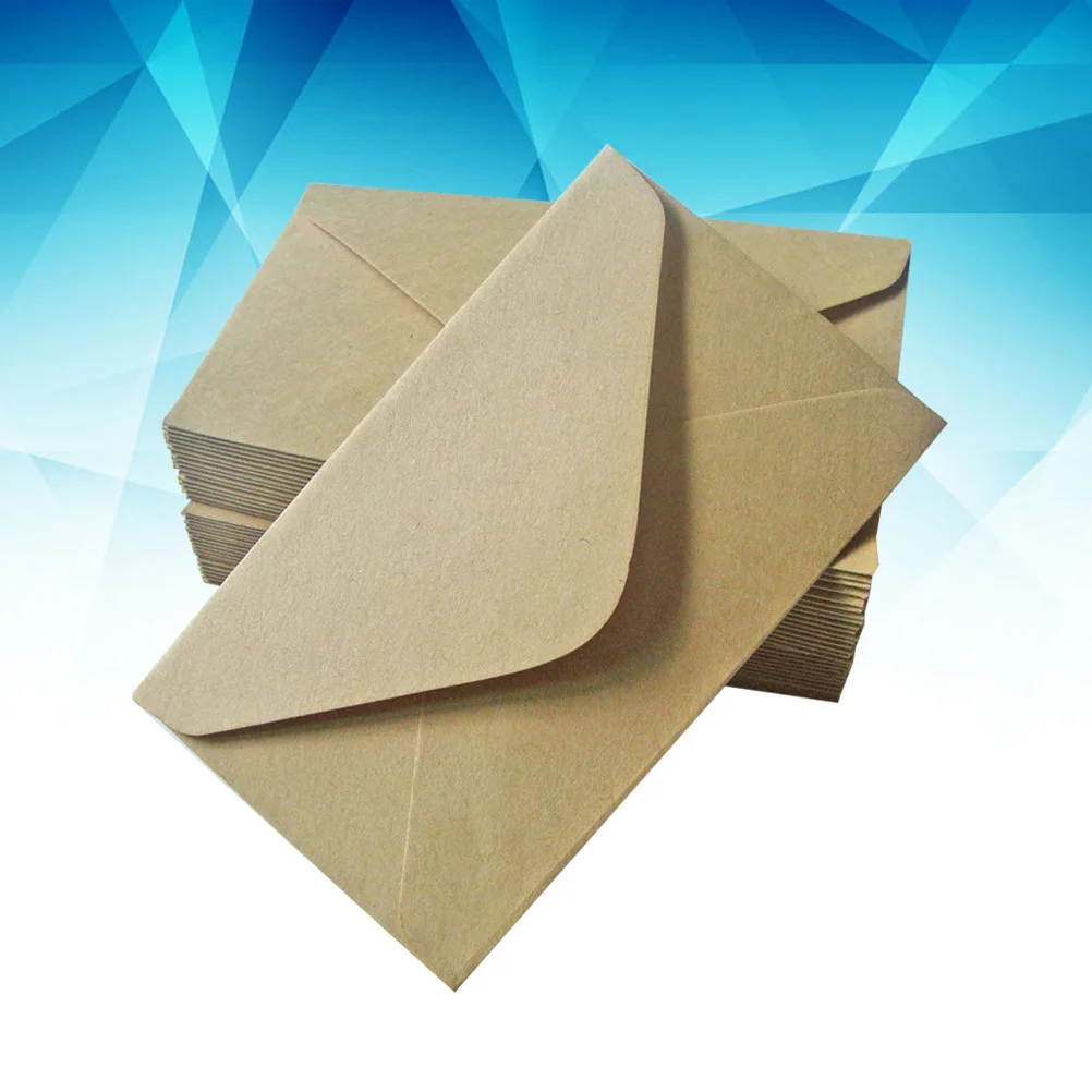 

40Pcs Kraft Paper Envelopes Simple Elegant Wedding Invitation Cards Baby Shower Graduation Festival Postcard Envelope