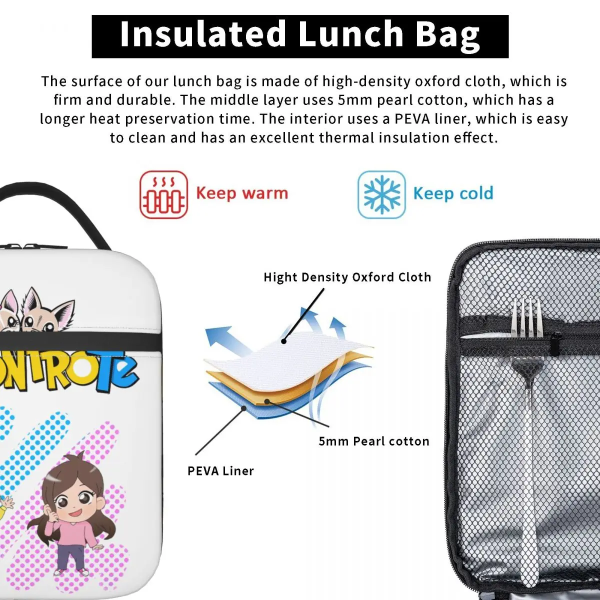 Lunch Boxes Me Contro Te Merch lui and sofi Lunch Food Box Fashion Thermal Cooler Bento Box For School