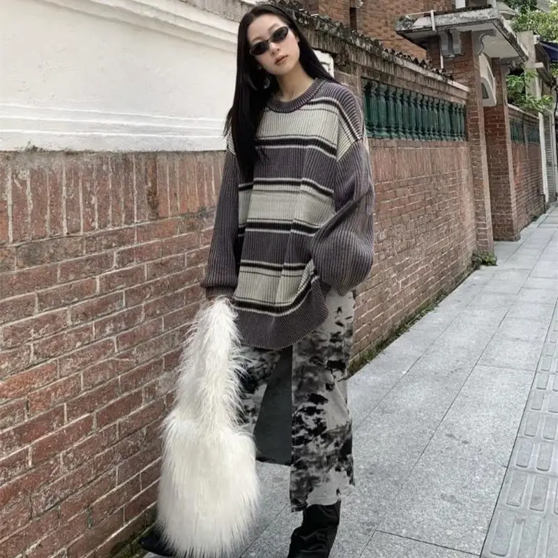 Winter Faux Fur Women\'s Crossbody Bag Long Plush Hot Girls Large Shoulder Bags Simple Soft Furry Casual Tote Fluffy Handbags