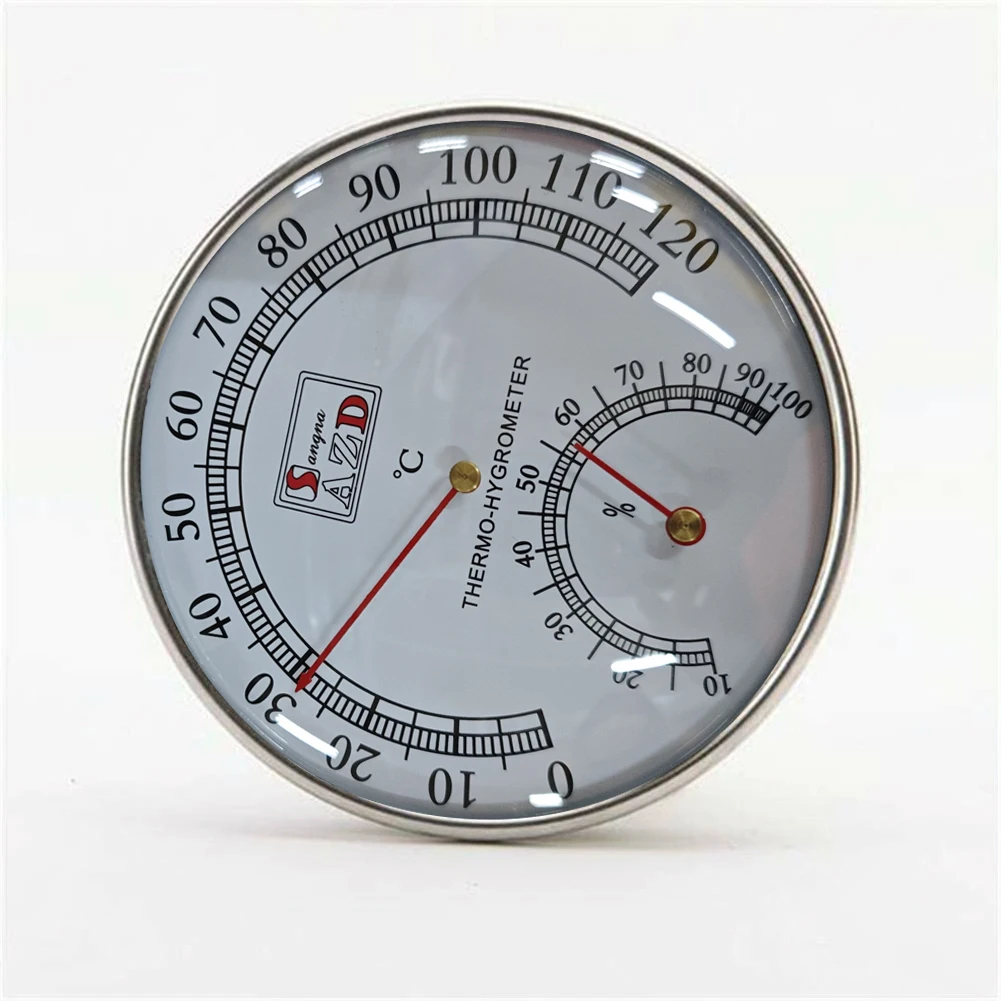 Stainless Steel Case Steam Sauna Thermometer Hygrometer Gauge Hygrothermograph Barometer Hygrometer Thermometer