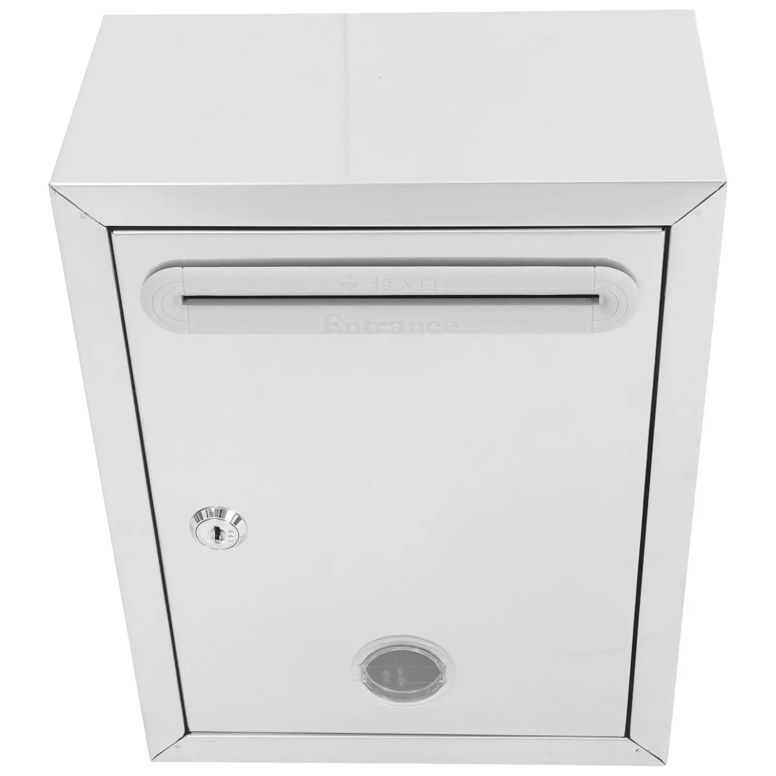 1Pcs Stainless Steel Suggestion Box Lockable Mailboxes Donation Ballot Wall Mount Letter Boxes Versatile Storage Security