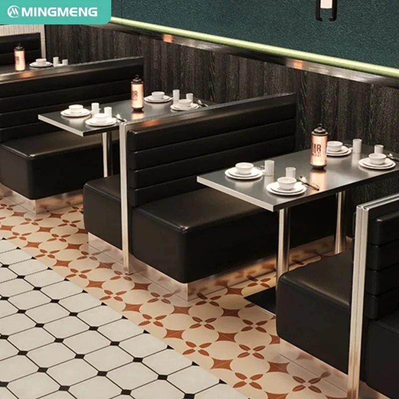 Durable High Quality Furniture Sets Metal Restaurant Booths Couch Bench Seat Sofa