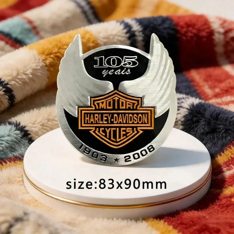 For Harley Davidson Metal Motorcycle Logo Sticker Emblem Decal For Bike Case Decorative Frame Strip Universal Fit Waterproof Dur