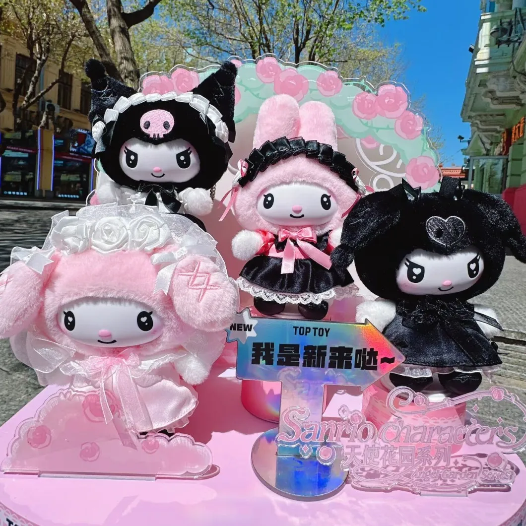 

Sanrio Characters Angel Garden Series Blind Box Vinyl Face Anime Figure Kuromi My Melody Customized Doll Toy Birthday Gifts