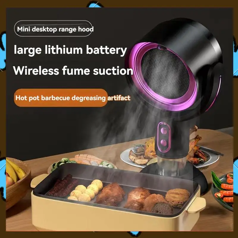 

Promotion! Portable Exhaust Fan Desktop Range Hood With 2 Speed Exhaust Fan Portable Kitchen Exhaust Fan For Indoor BBQ, Hot Pot