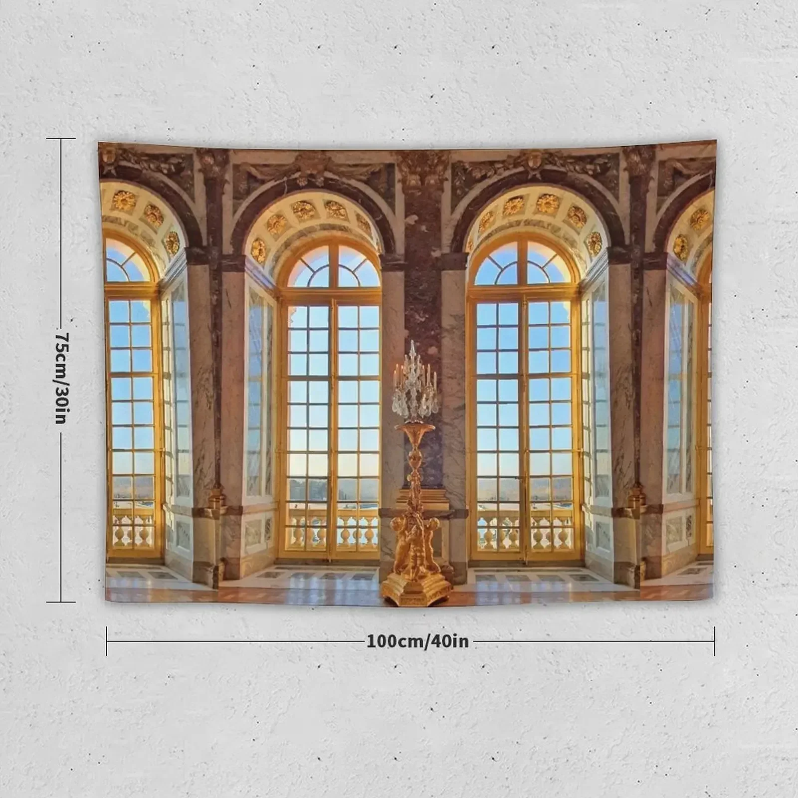 View from The Hall of Mirrors. Versailles. Paris Tapestry Wall Decor Room Decorator Tapestry