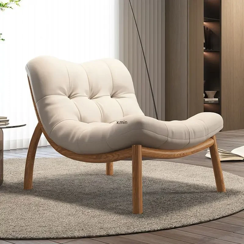 Sofa Chair Single Person Light Luxury Italian Style Minimalist Design Balcony Leisure Chair Living Room Creative Lazy Sofa Chair