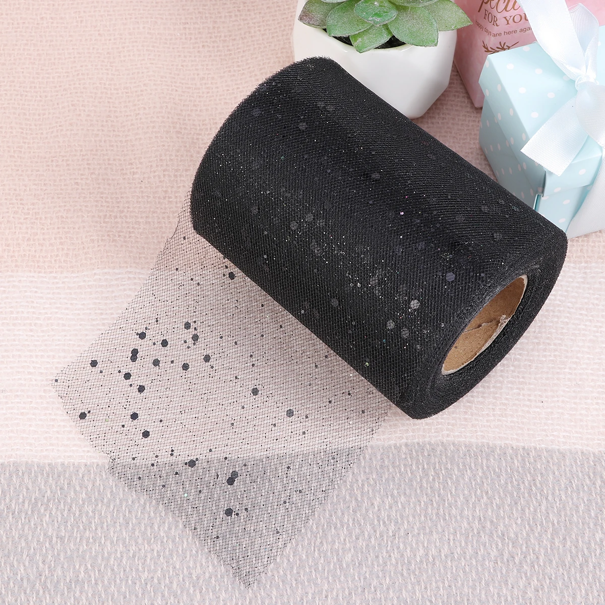 

Draping Mesh Tulle Roll Crafts Small Ribbon Wedding Details Flat Lay Props