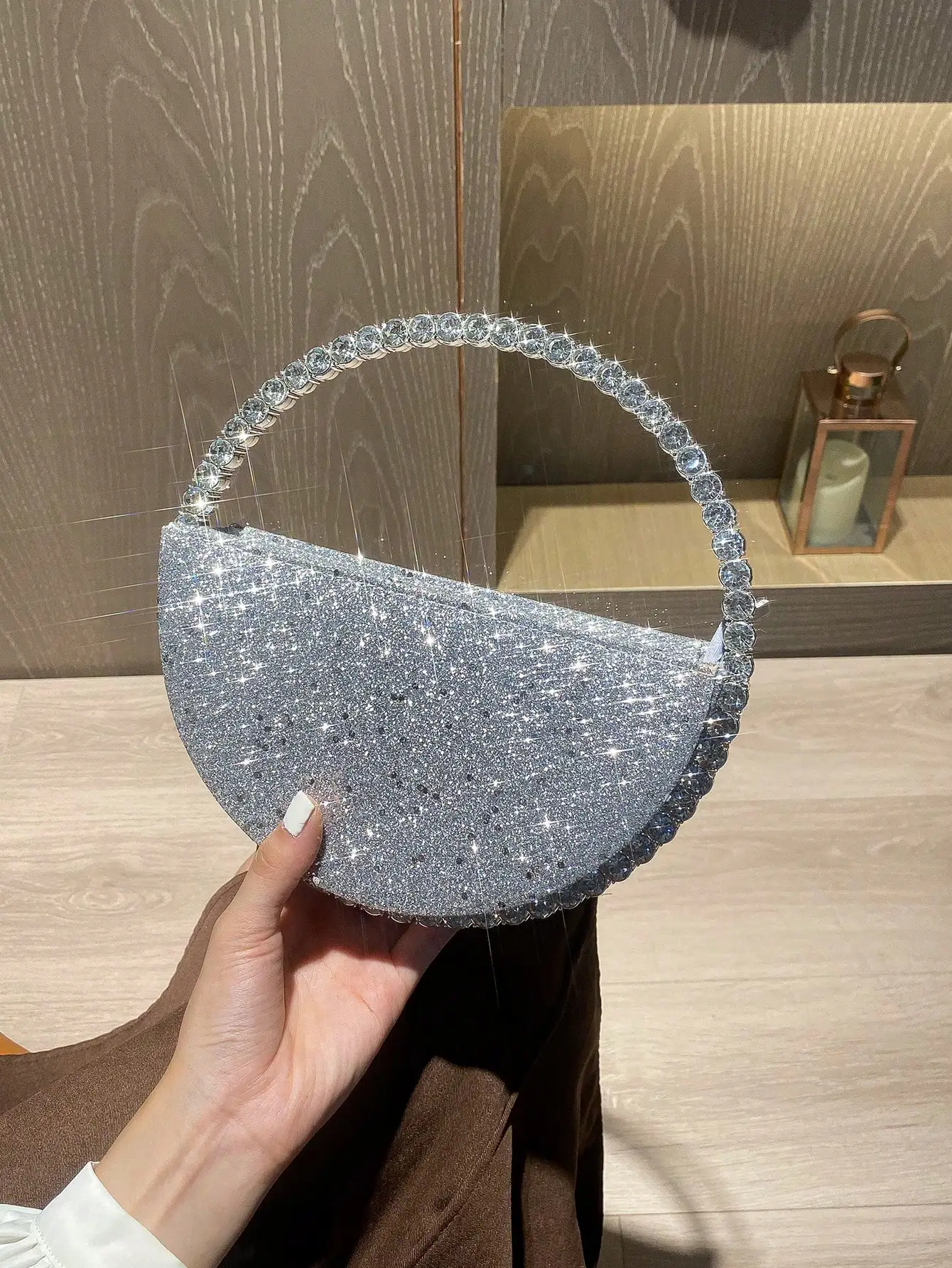 Elegant Rhinestone Novelty Bag, Classic Banquet Clutch Purse, Women\'s Formal Evening Handbag For Party Wedding