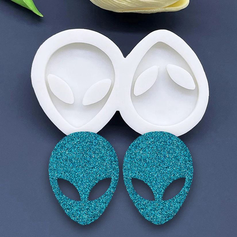 Molde de silicona alienígena para manualidades de azúcar, molde para hornear magdalenas de Chocolate, herramientas de decoración de pasteles de Fondant de resina