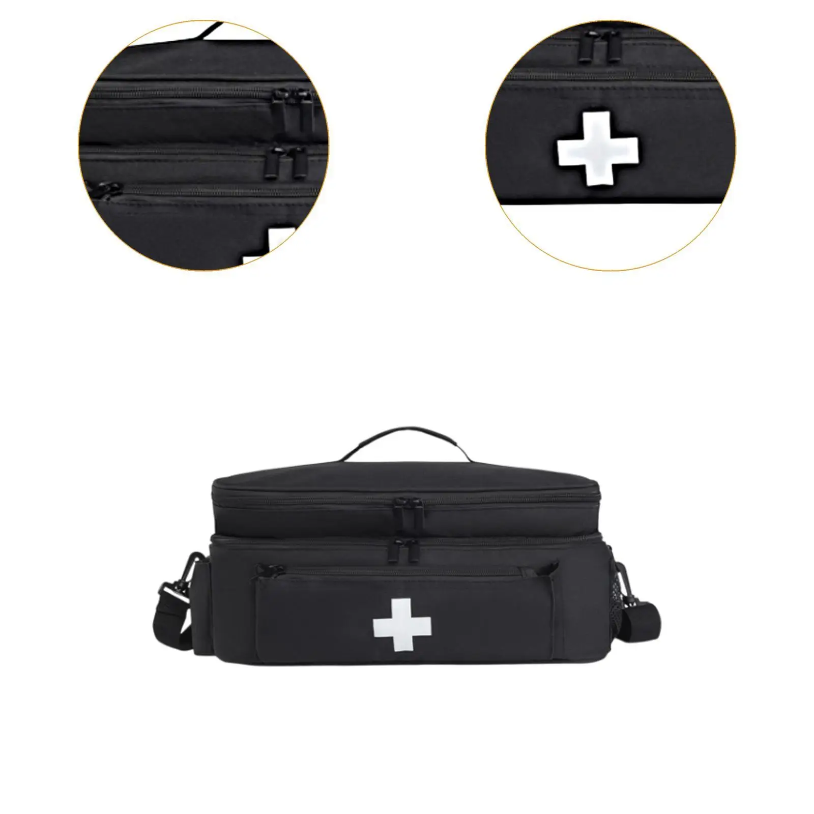 First Aid Bag Portable Large Capacity Smooth Zipper Emergency Kit Organizer Carrying Case for Home Hiking Outdoor Travel Camping