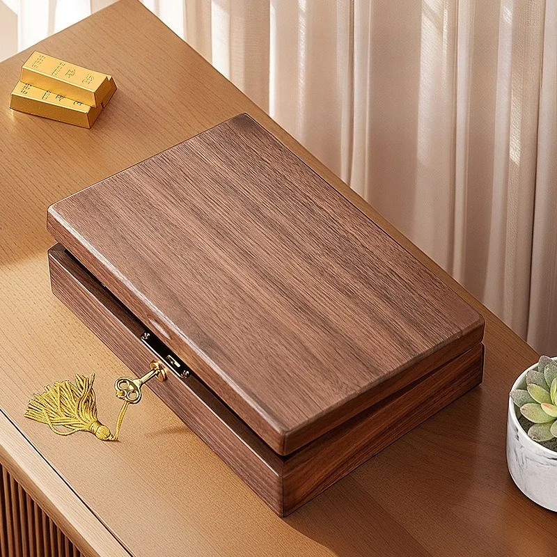 Walnut Gold Bar Storage Box, High-grade General-purpose Anti-oxidation Gold Collection Storage Box, High-end Sense