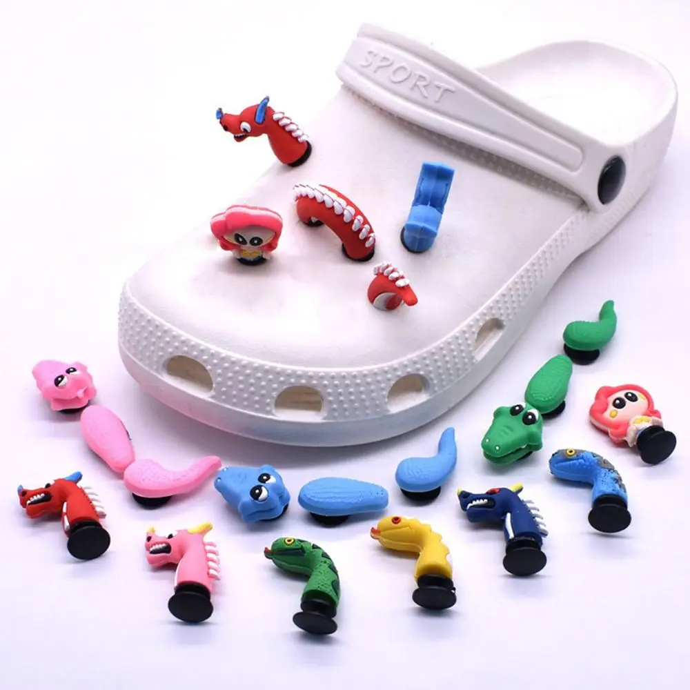 Prezenty 3D klamra do butów DIY smok krokodyl wąż buty Charms dekoracje do sandałów klipsy do dekoracji butów do butów Crocs