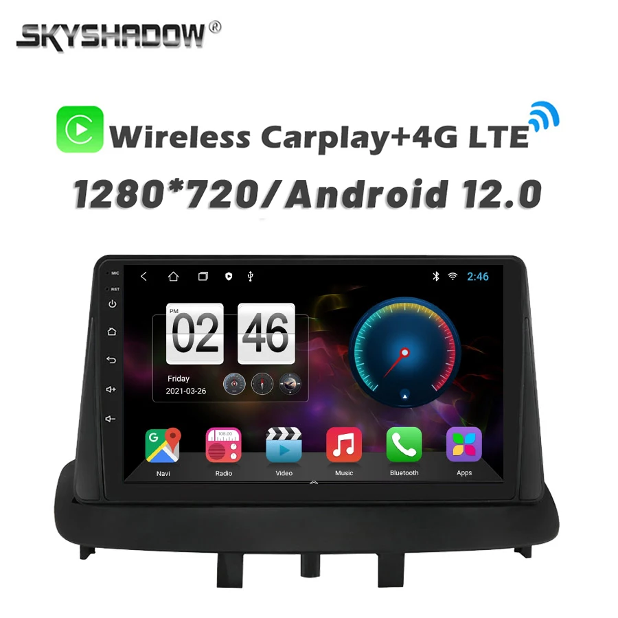 

1280*720 360 камера CanBus 8GB + 256G Android 13,0 автомобильный DVD-плеер GPS WIFI Bluetooth 5,0 RDS радио для Renault Megane 3 2008-2014