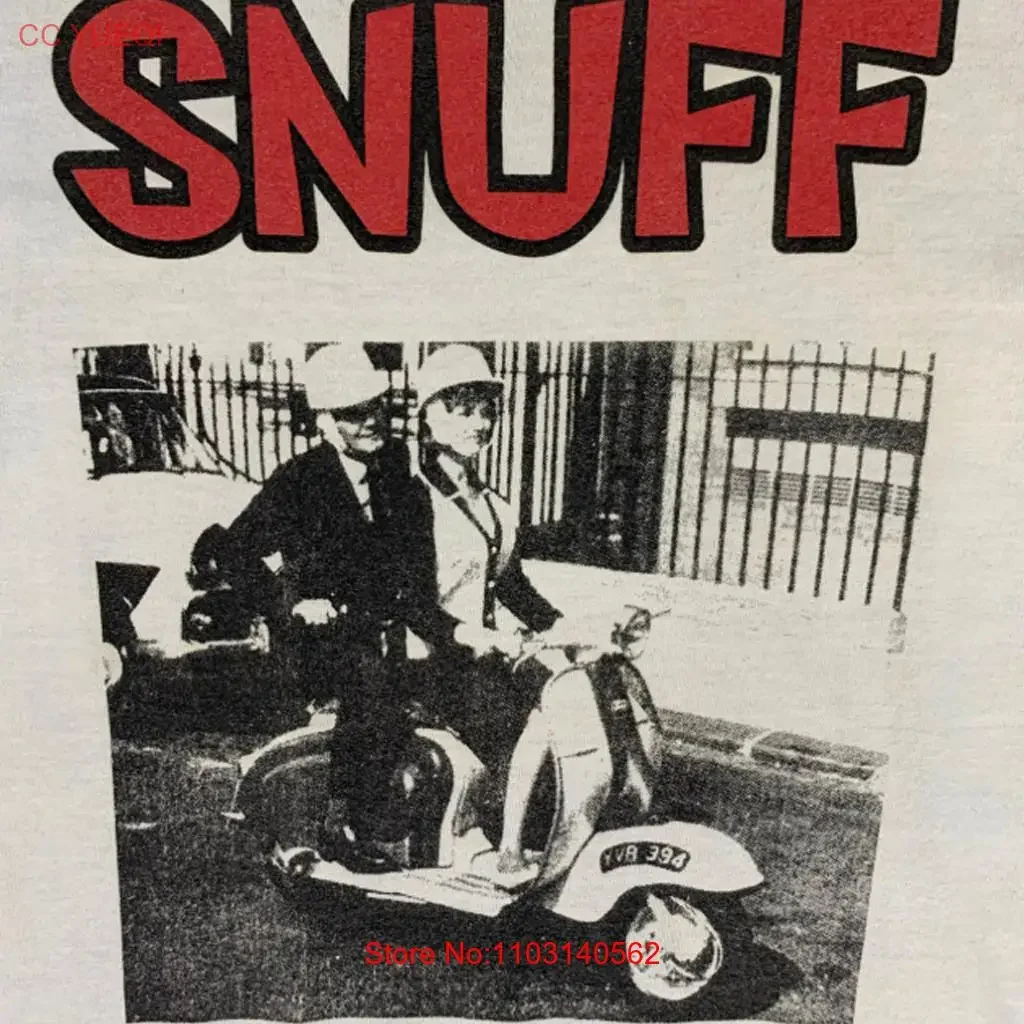 

VTG Snuff band white T shirt short sleeve All sizes S to 5Xl FF785 vintage Washed Breathable Stretched homme graphic