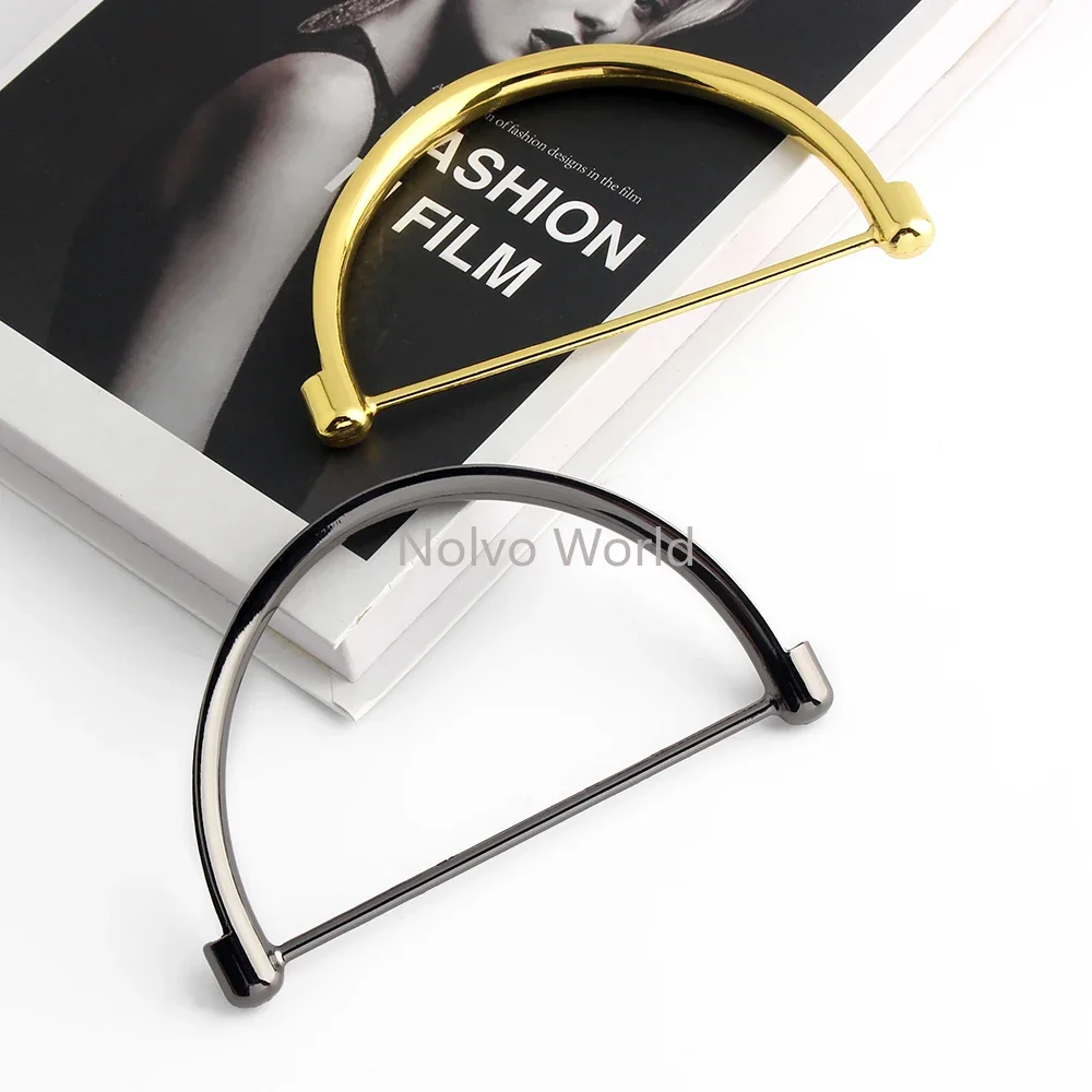 4/10/20PCS 13x7.8cm D Shape Harf Round Metal Bag Handles For Making Handbag Beach Bag Strap Purse Frame Decorative Accessories