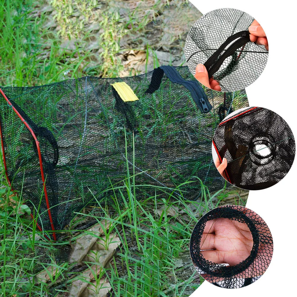 

3Pcs Portable Collapsible Fishing Net Large Capacity Crab Trap Shrimp Crawfish Lobster Outdoor Catching Tool Crab Trap