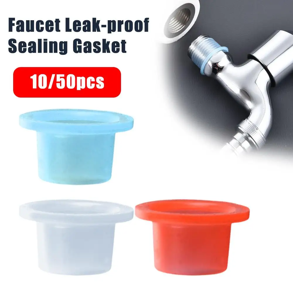 10 buah keran anti bocor Sealing Gasket bahan silikon sabuk selang air washer pipa Plug untuk keran U4b3