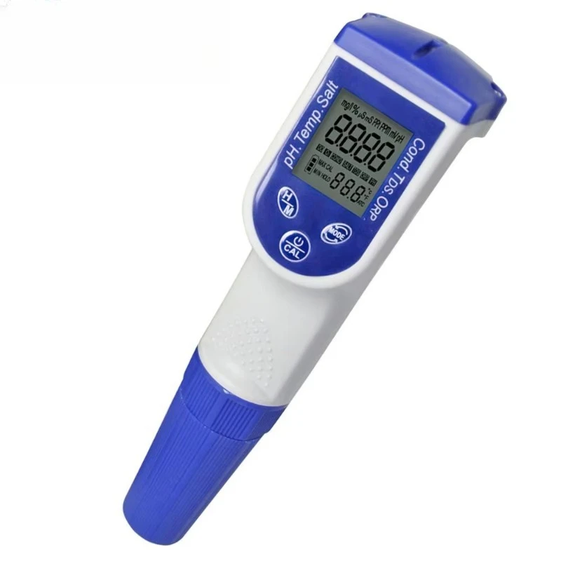 6-1 pen water quality tester multi-parameter ph meter temperature EC ORP TDS SAL optional ORP probe