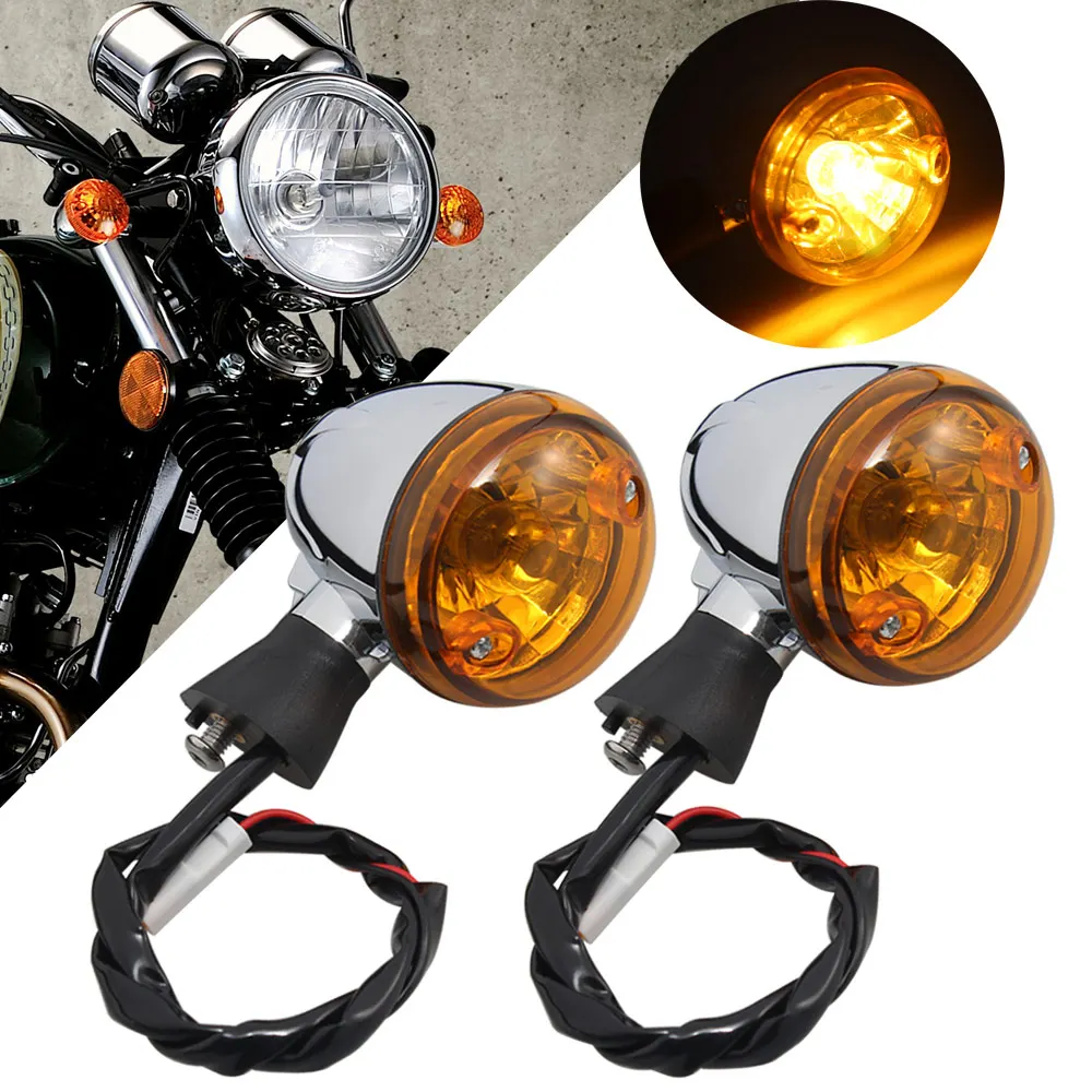 

For Indian Scout Sixty BOBBER 2014 2015 2019 2020 Motorcycle Part Metal Front Rear Turn Signal Light Case Indicator Amber Lamp