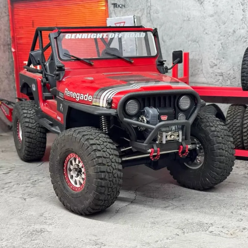 For 1:10 Axial SCX10 III CJ7 RC Crawler Upgrade Nylon Sintered Simulated Bull Bar Front Bumper, Magnetic Quick-release System