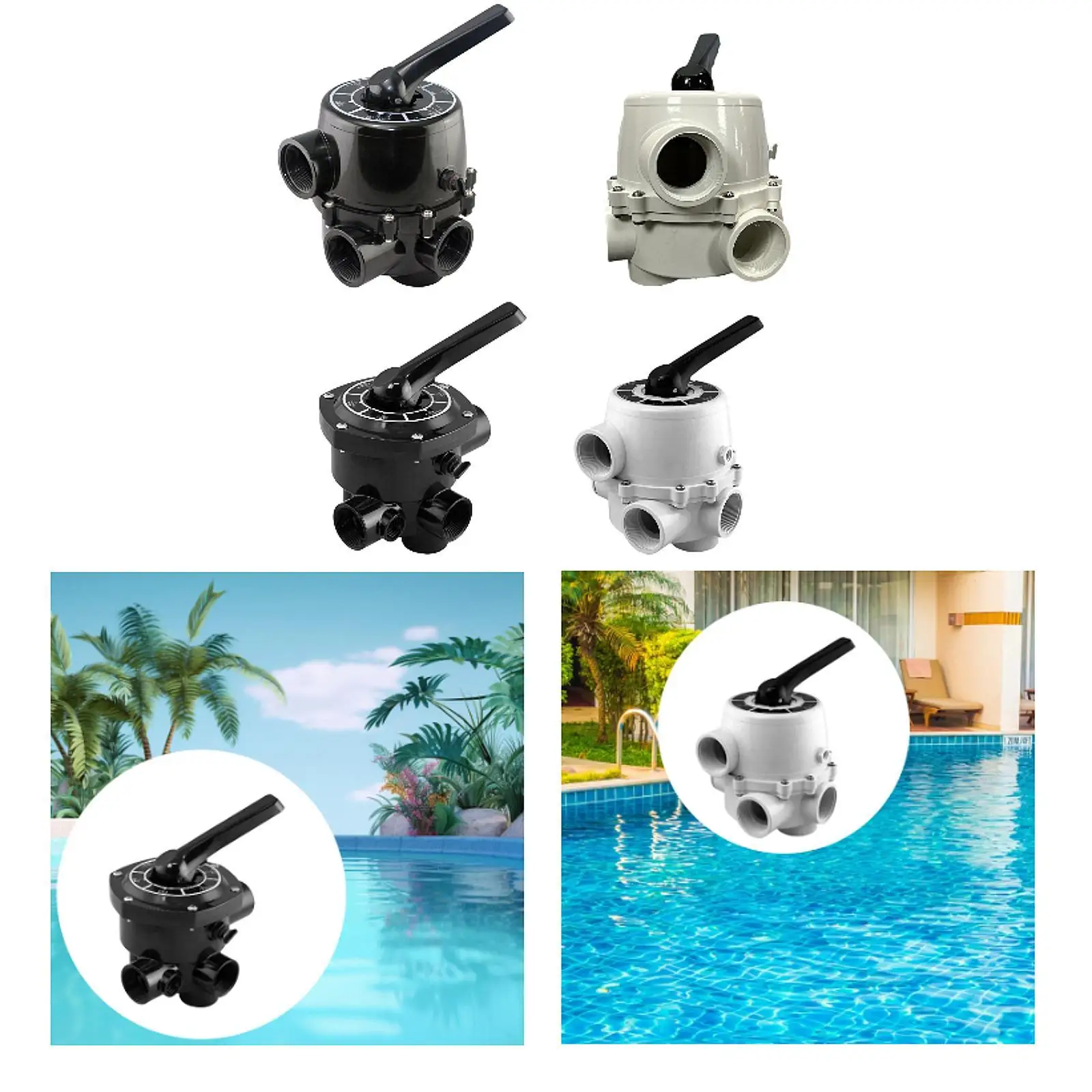 

Клапан насоса с песчаным фильтром, многопортовый клапан, 6-позиционный, простой в установке аксессуары, запасные части, регулирующий клапан для спа