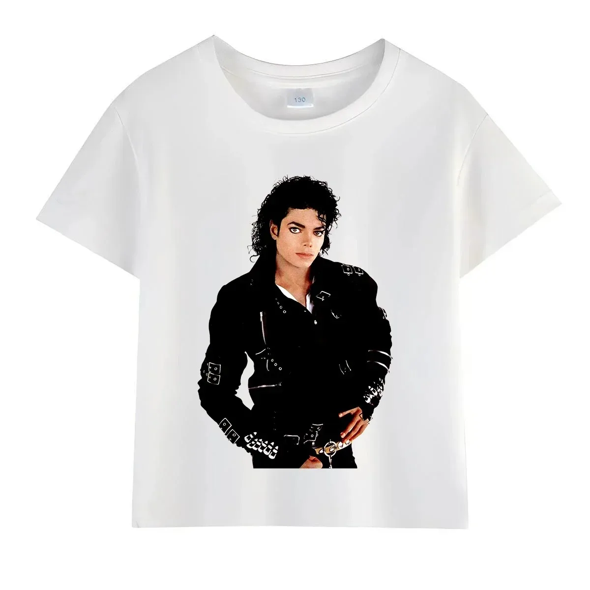 Michael Jackson Rock N Roll T-Shirt für Kinder, modisches Rundhals-Oberteil für Kinder, Sommer-Freizeitkleidung für Babys, Jungen/Mädchen – Detail 8