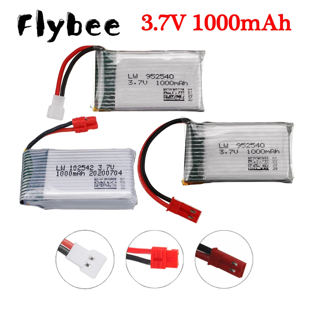 1000MAH 3.7V Drone Battery For KY601S Syma X5 X5C X5SC X5SW TK M68 X705C SG600 X5HC X5HW X5UW X5UC X400 X500 X800 RC Quadcopter