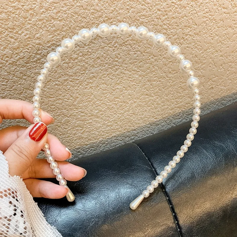 2022 Hairbands New Luxury Big Pearl Bezel Women Girls Bow Sunflower Female Hair Hoops Hair Accessories Fashion Jewelry Headband