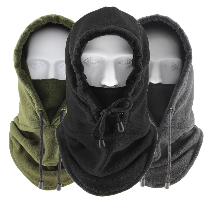 

Warm Winter Cap Windproof Polar Fleece Cycling Balaclava Mask Adjustable Thermal Cold Proof Unisex Neck Cover Motocycle Ski Mask