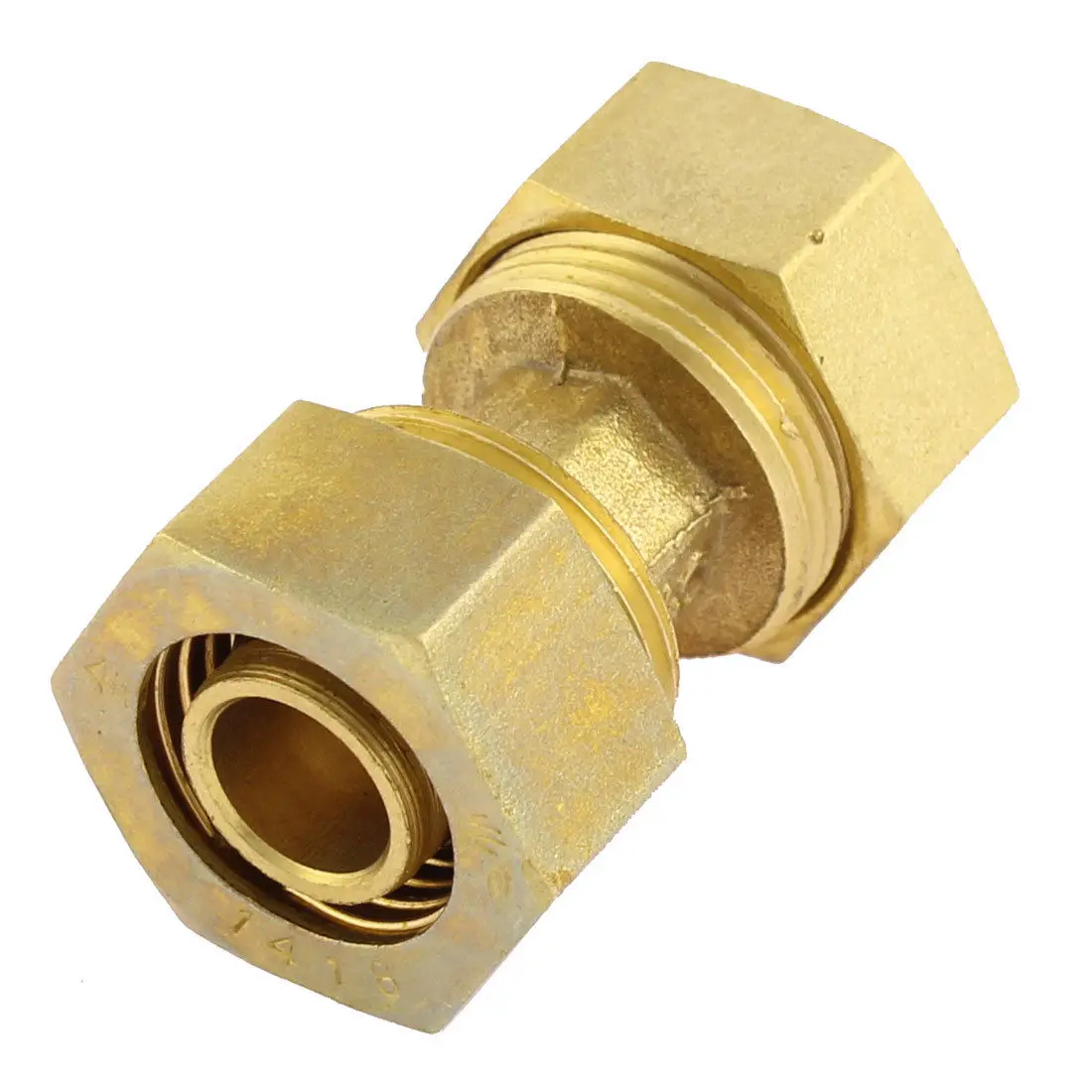 

Air Hose Equal Straight Brass Fittings Quick Coupler Gold Tone 10mm x 19mm LXM