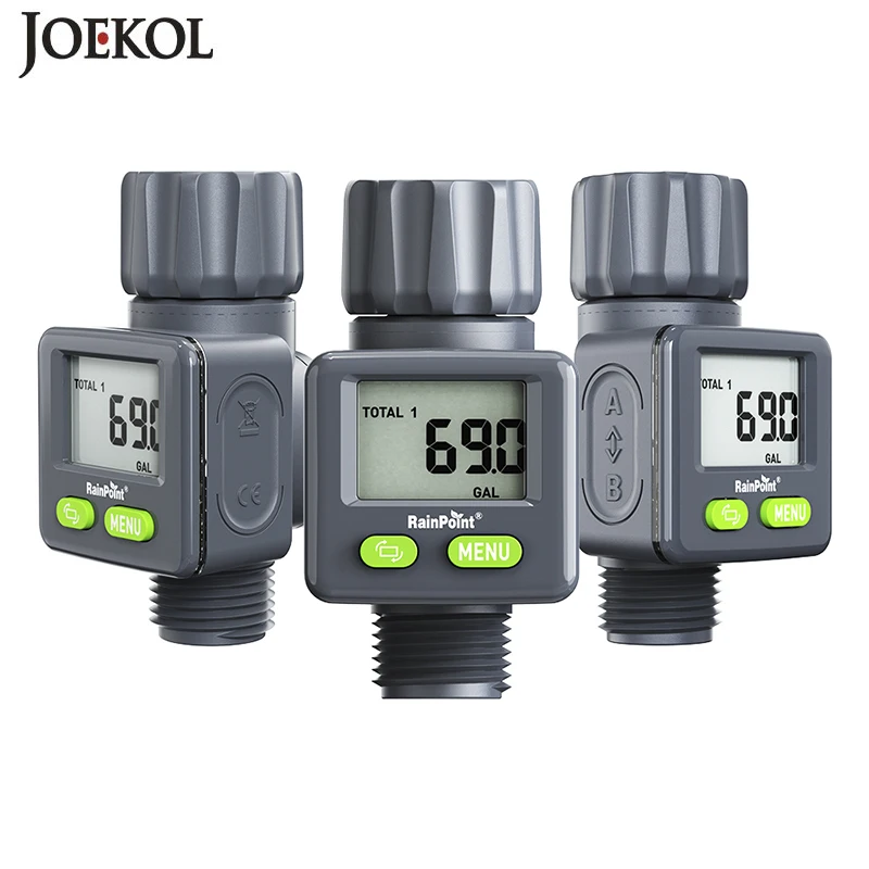 Water Flow Meter, Measure Gallon/Liter Consumption And Flow Rate For RV Water Tank Filling, Outdoor Garden Hose Watering