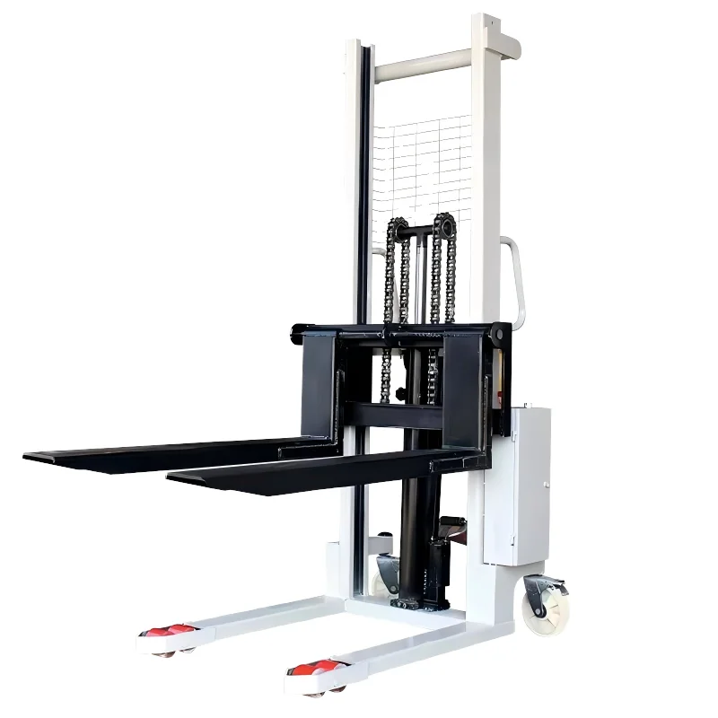 

Maoxiang 1Ton C-Shaped Dual-Use Hydraulic Lift Electric Forklifts 1.6/2/2.2m Heights Fuel Tank Stacker 4WD Polyurethane Tires