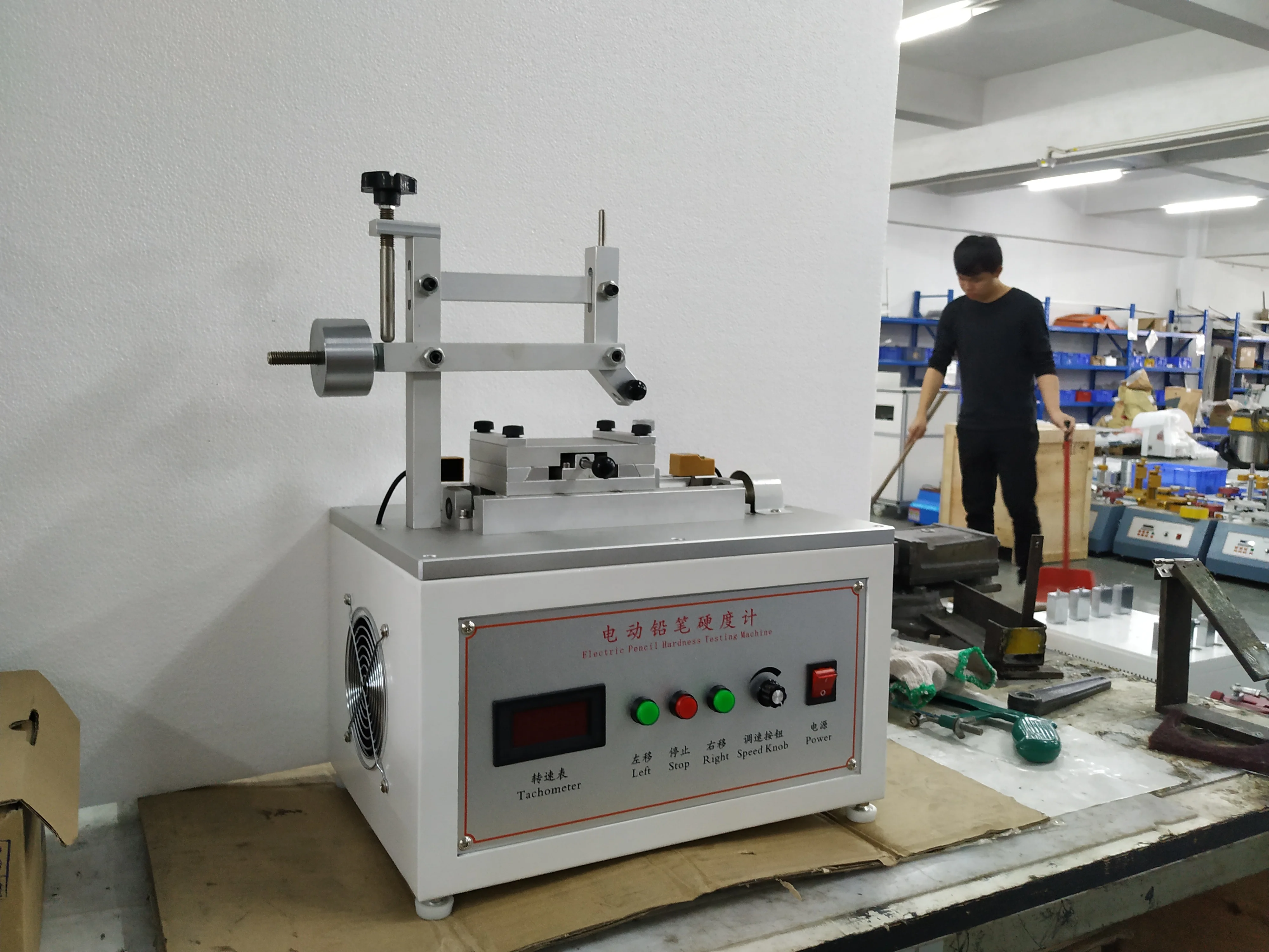 Probador de dureza de lápiz eléctrico para productos digitales, prueba de dureza de pulverización de carcasa, lápiz de distancia de viaje de 120mm