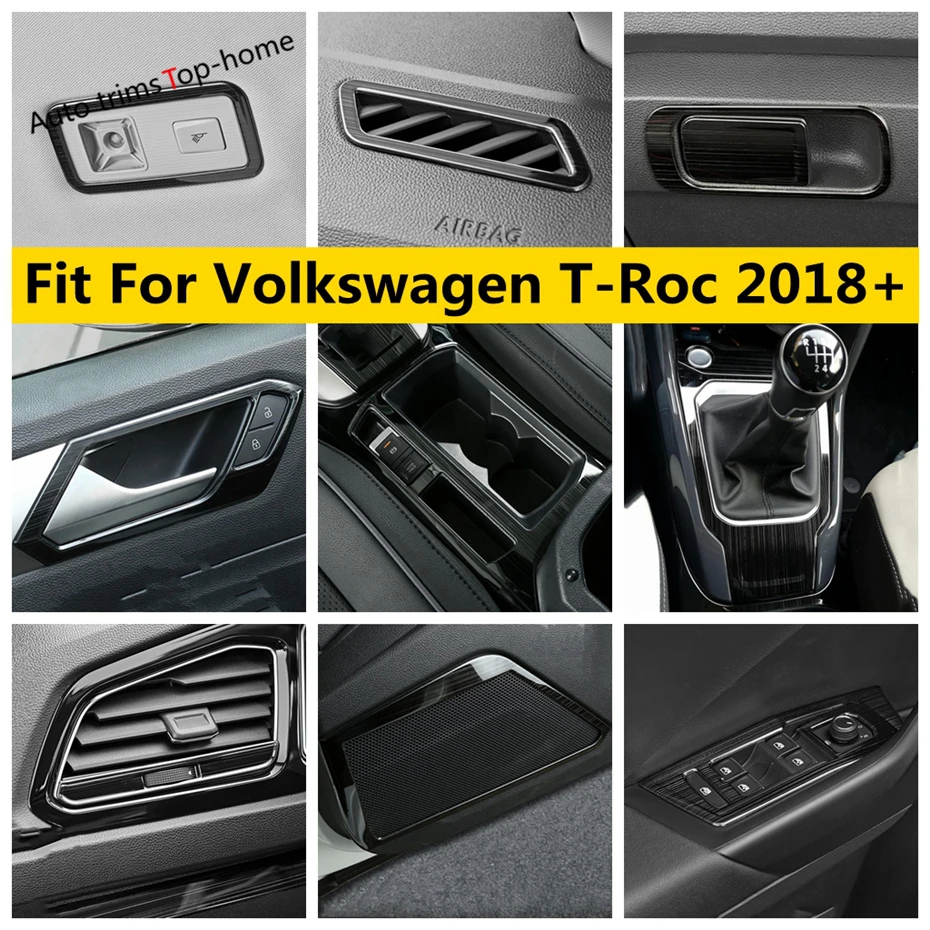 

Window Lift Button Inner Door Handle Bowl Door Stereo Speaker Cover Trim For Volkswagen T-Roc T Roc 2018 - 2022 Car Accessories