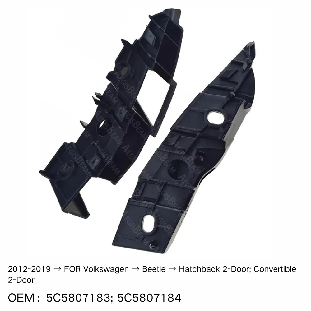 

Front Bumper Retainer Bracket Spacer Support FOR Volkswagen Beetle Hatchback Convertible 2-Door 2012-2019 5C5807183 5C5807184